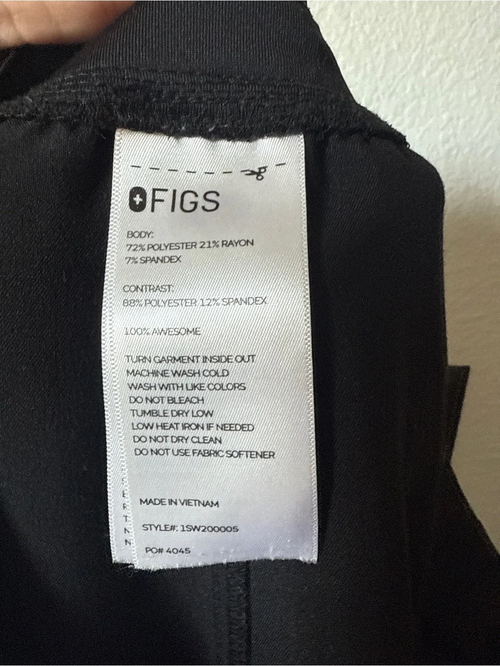 Figs 3XL Men's Black Drawstring Utility Scrub Pants